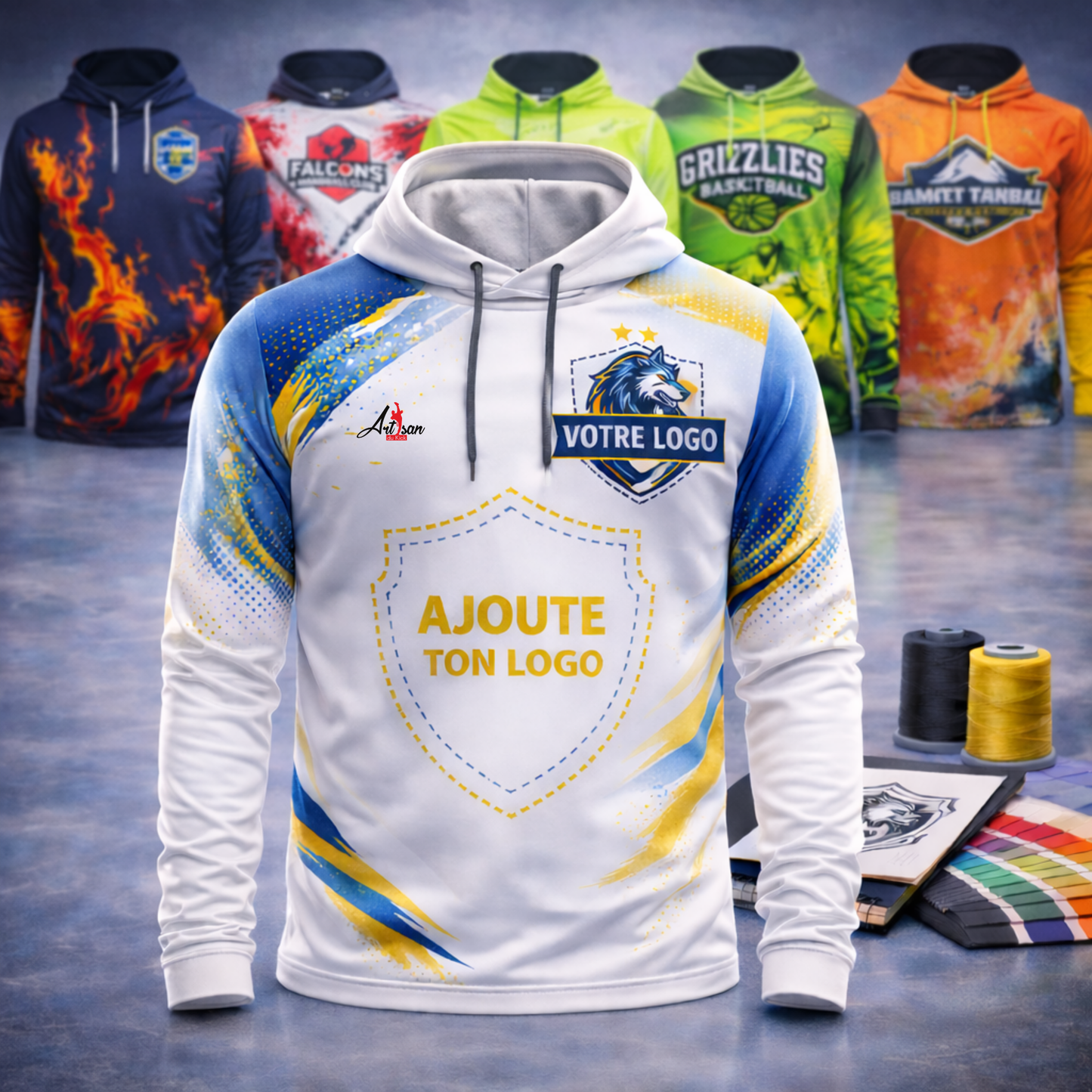 Sweat à capuche personnalisé club – Design gratuit