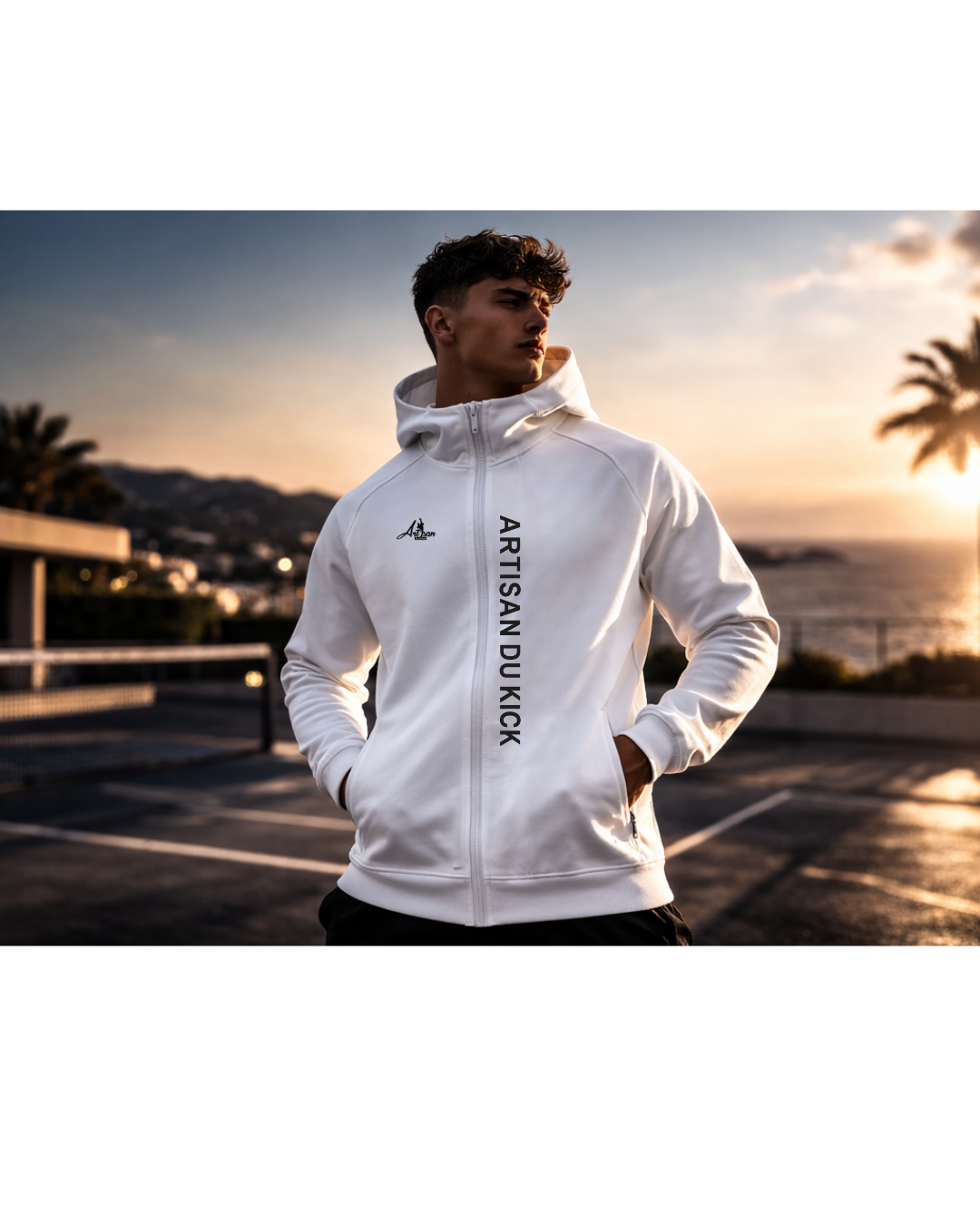 Parka fluo effet réfléchissant au flash