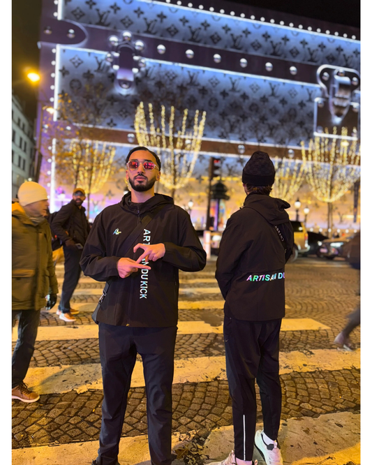 Parka fluo effet réfléchissant au flash